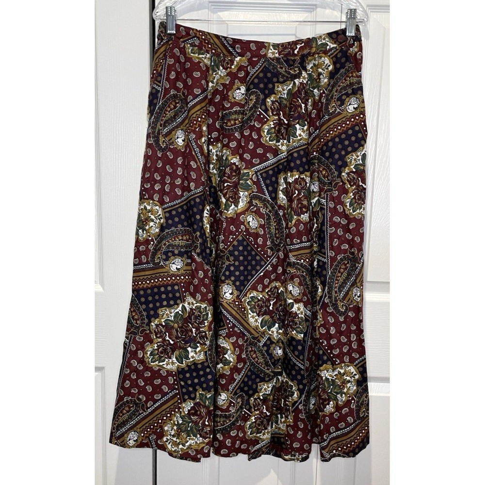 Vintage‎ Chaus Womens Patchwork Maxi Skirt Size L Boho Dark Fairy Whimsigoth 90s
